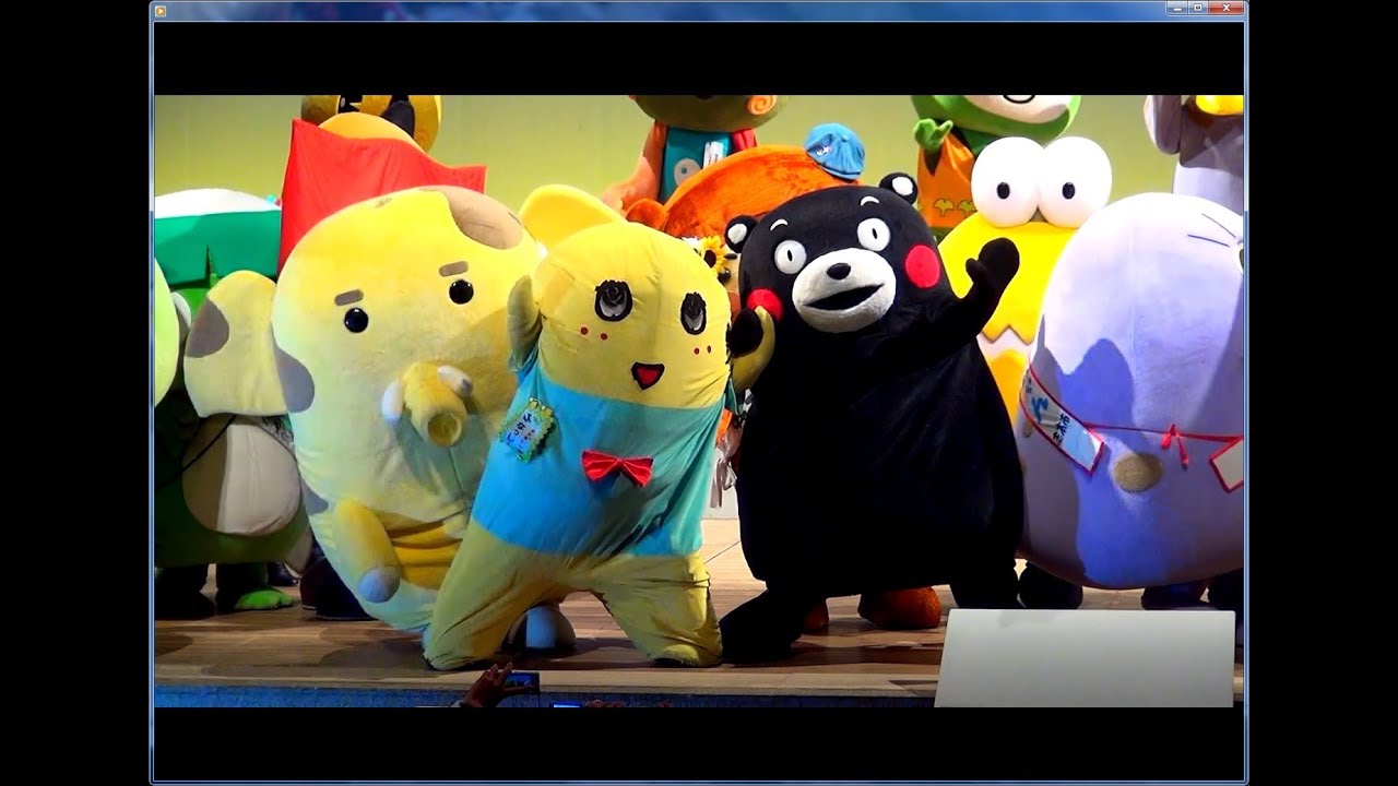 ふなっしー　「くまモンもん」踊れるもんなっしー　＠志木市民まつり 2013/11/17