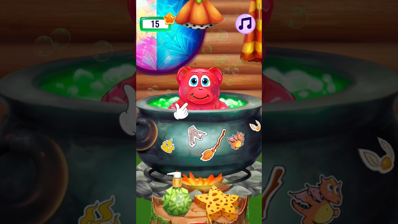 "Мишка Валера умоляет baby shark потри мне животик! "Купание Валеры: животик надо потереть!"