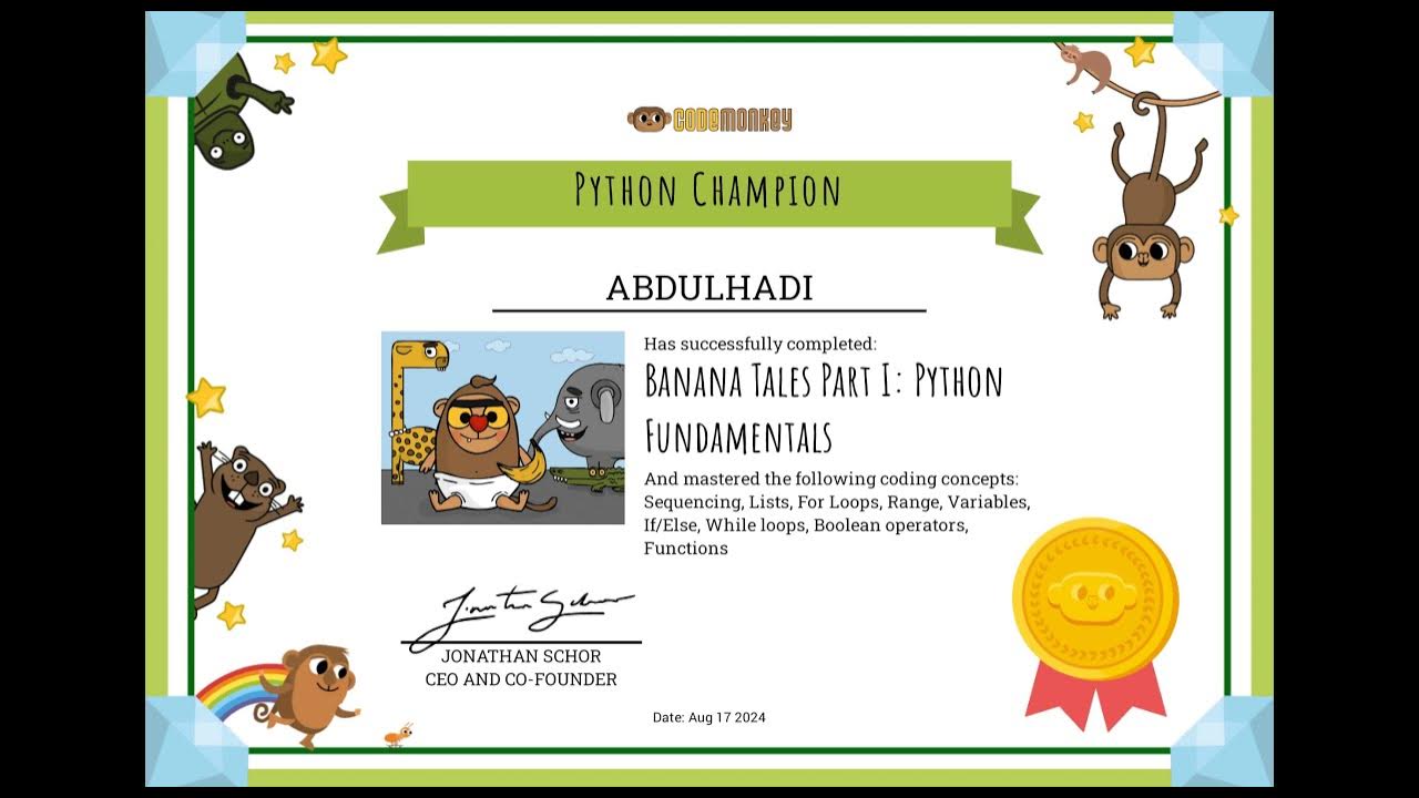 CodeMonkey Banana Tales: Part I: Python Fundamentals Challenges 31 35 ...