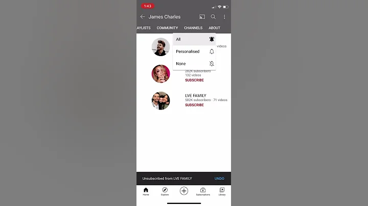 How to Subscribe and UnSubscribe a YouTube Channel