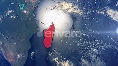 Realistic Earth Zoom Red Alert Highlight Country Madagascar | Motion Graphics - Envato elements