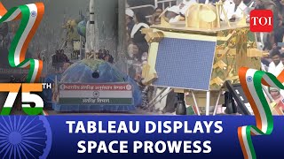 Republic Day Parade Live: ISRO showcases Chandrayaan-3, Aditya-L1 mission in its tableau