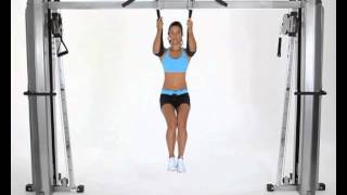 Hanging Strap Reverse Crunches Bent Knees