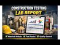 Construction Material Testing Lab Report | Quality Control in Construction |