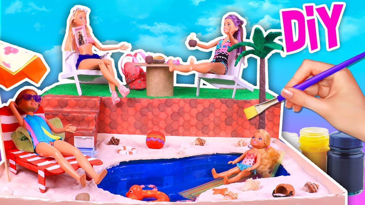 Como fazer piscina para Barbie - How to Make a Pool for Barbie