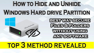How to  Hide / Unhide Hard Disk Partition in Windows?| Hard Drive ko hide kaise kare?| Top 3 Methods