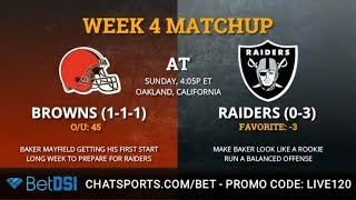 Oakland raiders vs. cleveland browns nfl week 4 preview, odds, and
prediction