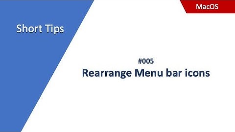 #005 Rearrange icons of menu bar || #MacOS #Tips