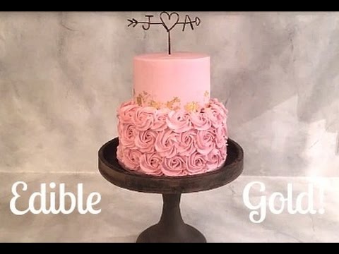 Making A Wedding Cake With Edible Gold!