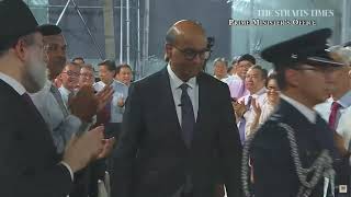 President Tharman Shanmugaratnam arrives at swearing-in ceremony