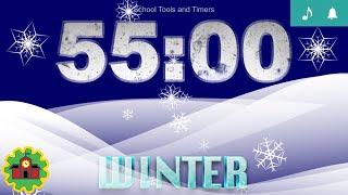 55 Minute Winter Timer | Relaxing Piano Music | Alarm