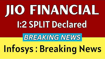 JIO FINANCIAL SERVICES latest news 🚨 1:2 SPLIT DECLARED 🚨 BAJAJ FINANCE share news today