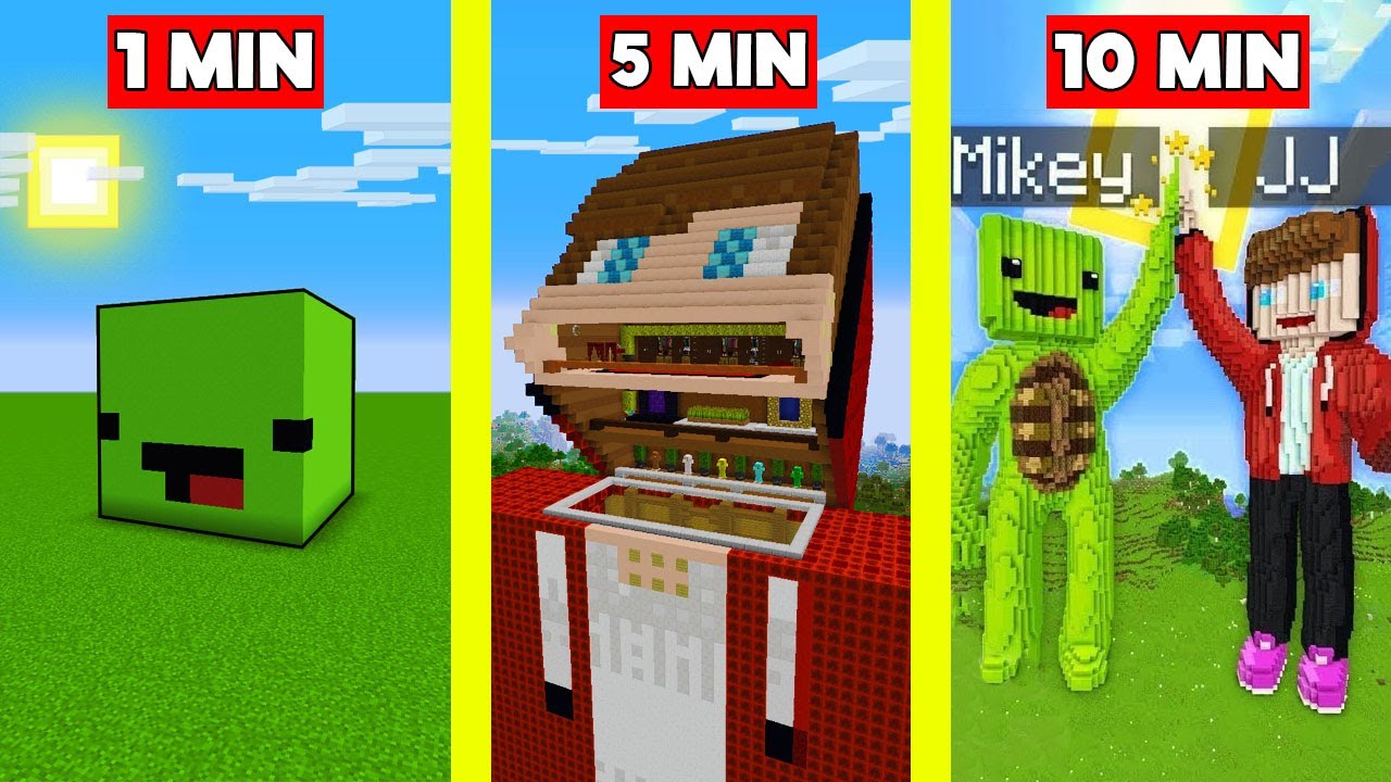 BASE INSIDE MIKEY AND JJ Build Battle In Minecraft - NOOB VS PRO
