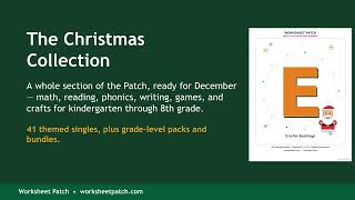 Worksheet Patch: 3,600+ Printable K-8 Worksheets + Christmas Collection