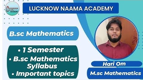 Lucknow University bsc maths syllabus | bsc 1st year syllabus | #lucknowuniversity