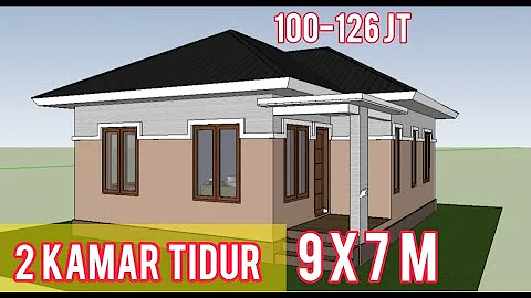 Desain Rumah 9x7 Meter 2 Kamar Tidur