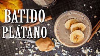 Batido de Plátano y Crema de Cacahuete · Receta Fácil y Rápida