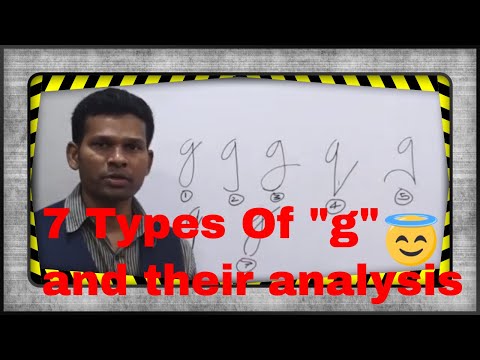 7 type of letter g - lower zone and its analysis