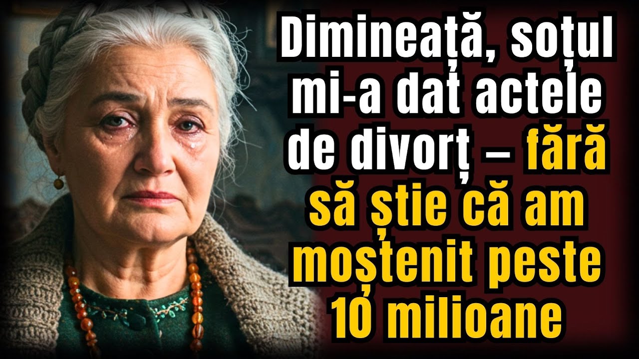 Dimineață, soțul mi-a dat actele de divorț — fără să știe că am moștenit peste 10 milioane | Povești