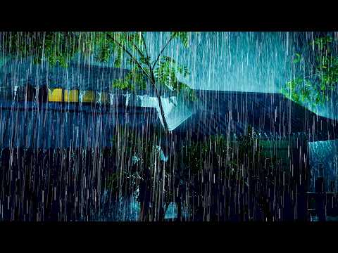 Sleep Instantly in Under 3 Minutes (NO ADS) Intense Rain & Deep Thunder on Tin Roof in Foggy Forest