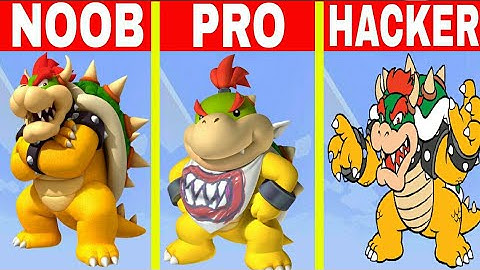 Pixel Art [NOOB VS PRO VS HACKER] Bowser in Minecraft | Pixel Art | Pixel Art RobMax