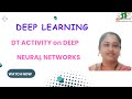 DT Activity on Deep Neural Networks | Deep Learning | SNS Institutions 