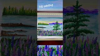 Painting a Maine Landscape #speedpaint #painting #watercolorart #mainecraft #watercolorpainting