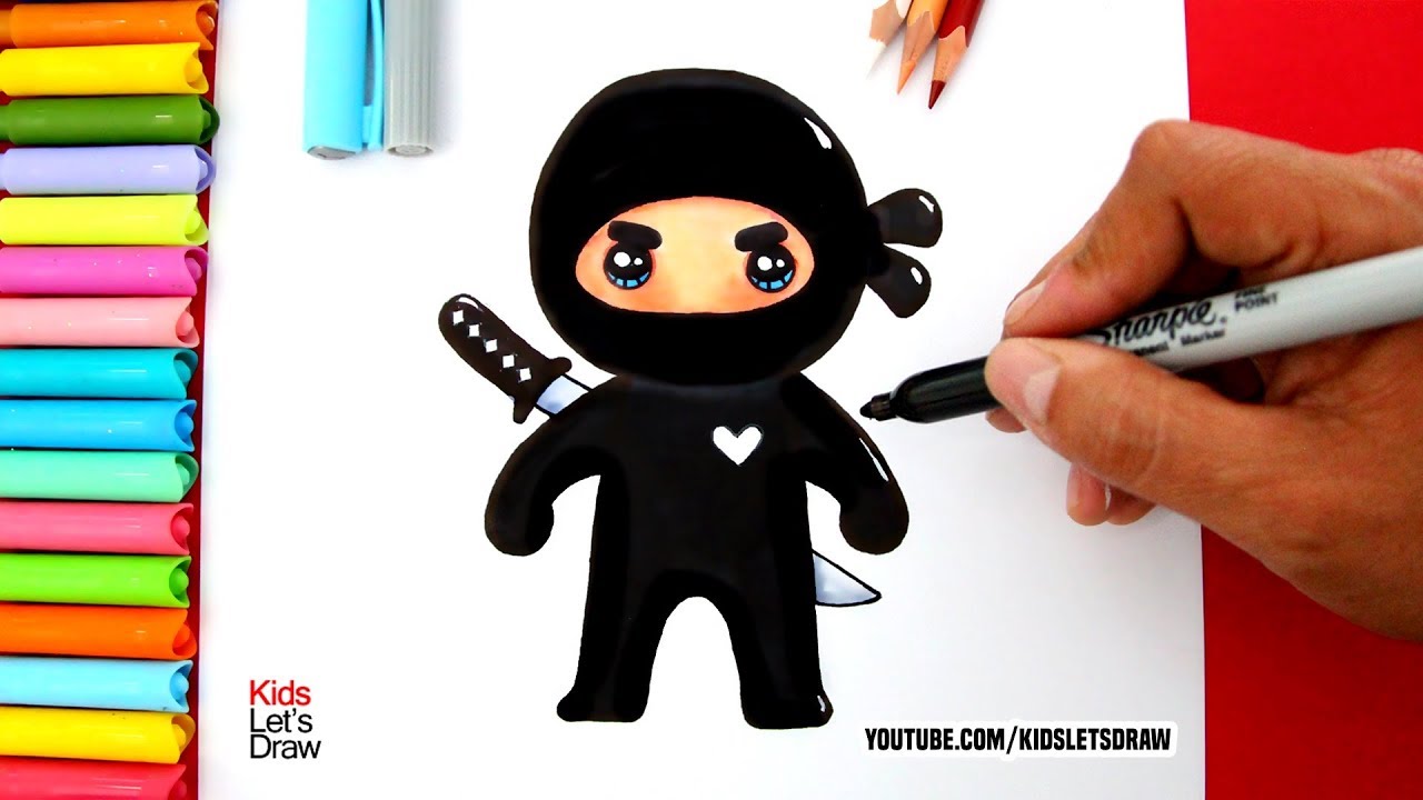 Cómo dibujar un NINJA paso a paso fácil | How to Draw a Cute Ninja - thptnganamst.edu.vn