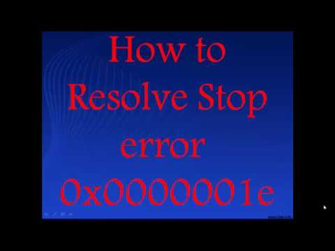 How to Fix Stop error 0x0000001e