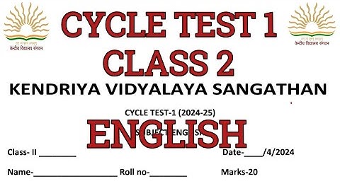 kv cycle test 1 /English/my bicycle/kvs #kv #class2 #english #cycletest #kvs2024 #ncert @KVS360