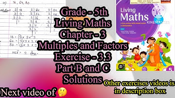 Class 5 exercise 3.3 part b and c living maths || Multiples and factors || Mathsadda ||