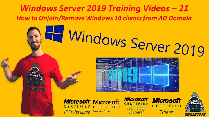 How to Remove Windows 10 computer clients from AD Domain - Video 21 Windows Server 2019 Training.
