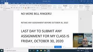Assignment for October 22, 2020 Pulsar Test 1