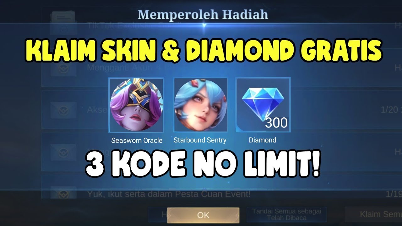 3 KODE REDEEM SKIN MOBILE LEGENDS GRATIS PERMANEN TERBARU JUNI 2026 ...