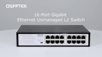 16-Port Gigabit Ethernet Unmanaged L2 Network Switch S1300-16T | QSFPTEK