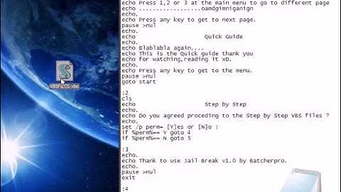 How to make a menu and a autorun with Batch files