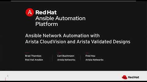 Ansible Network Automation with Arista CloudVision and Arista Validated Designs