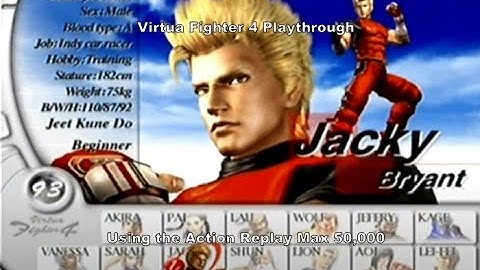 Virtua Fighter Four Jacky Playthrough using the Ps2 Action Replay Max 50,000 :D #Playstation #Sony