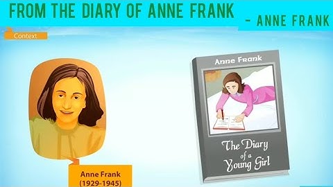 From The Diary Of Anne Frank By Anne Frank - (First  Flight - X)