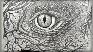 Cómo debujar ojo de Dragón|paso o paso|Рисуем глаз Дракона|dragon eye|mejor