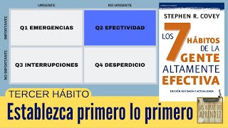 Los 7 Hábitos de la Gente Altamente Efectiva: Establezca primero lo primero (4/8)