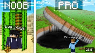 NOOB vs PRO :SECRET BASE BUILDBATTLE CHALLENGE! Ft. @YugPlayz @VGI-02 @TechnoGamingOfficial313