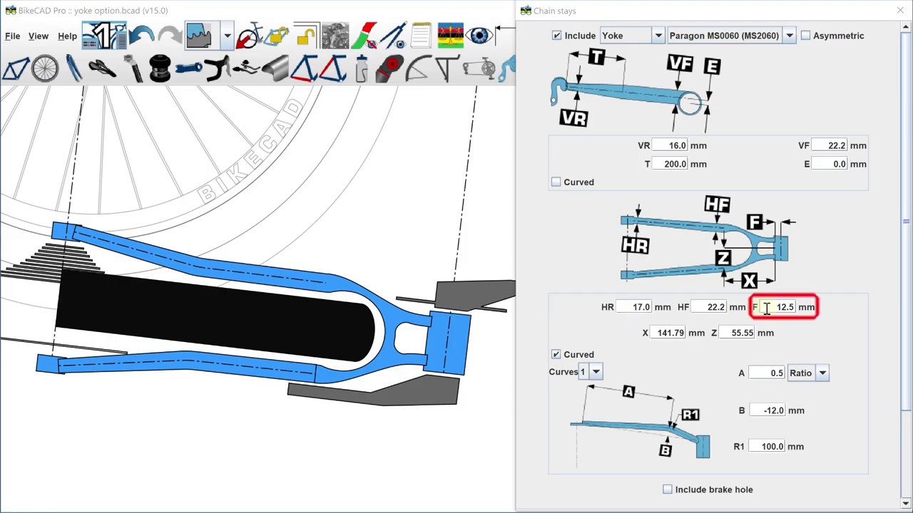 Adding chainstay yokes in BikeCAD YouTube