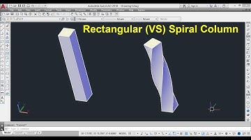 Rectangular & Spiral Column in AutoCAD