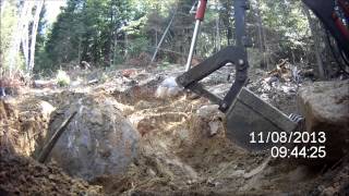 Moving Large Rocks, Winching and Digging with Homemade equipment