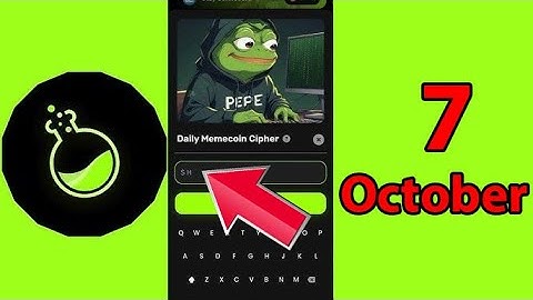 7 October Meme Lab Bot Daily Cipher | Meme Lab Cipher Code Today | Daily Memecoin Cipher