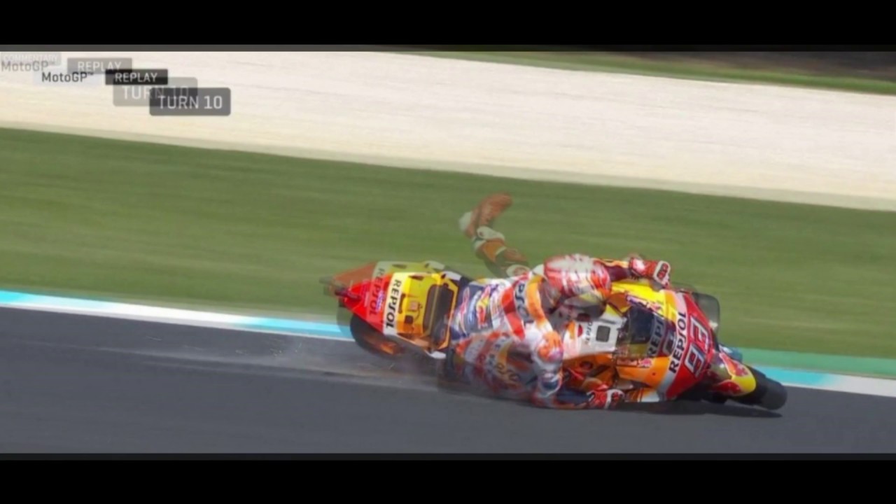 GP d'Australia a Phillip Island caduta di Marc Marquez nelle libere e ...