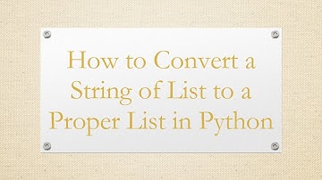 How to Convert a String of List to a Proper List in Python