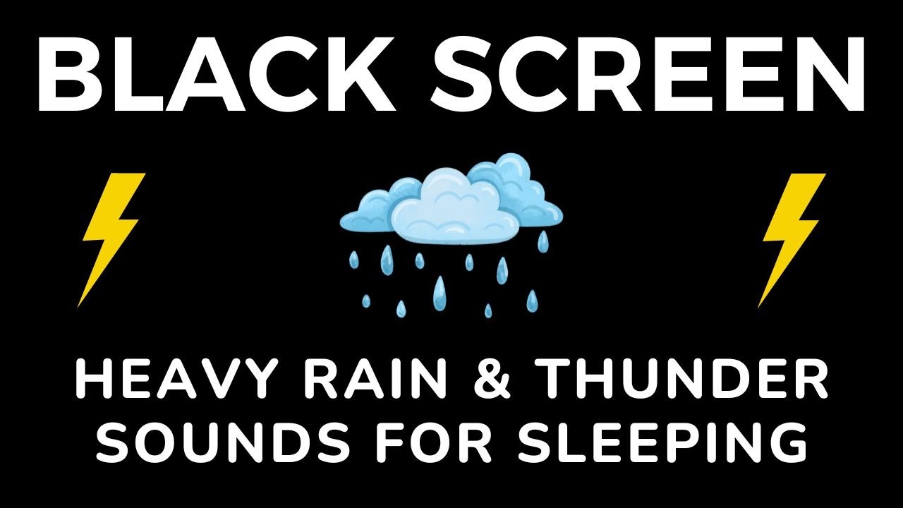 End Anxiety in 5 Minutes - Heavy Rain Sounds to Calm Your Mind & Sleep Instantly | Black Screen ASMR