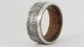 Making a Morgan Dollar and burl wood coin ring (Giveway!)